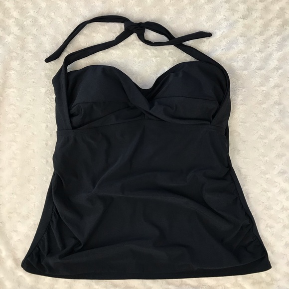 Swimsuits For All Other - Swimsuits for All Halter Tankini Top Black Size 14